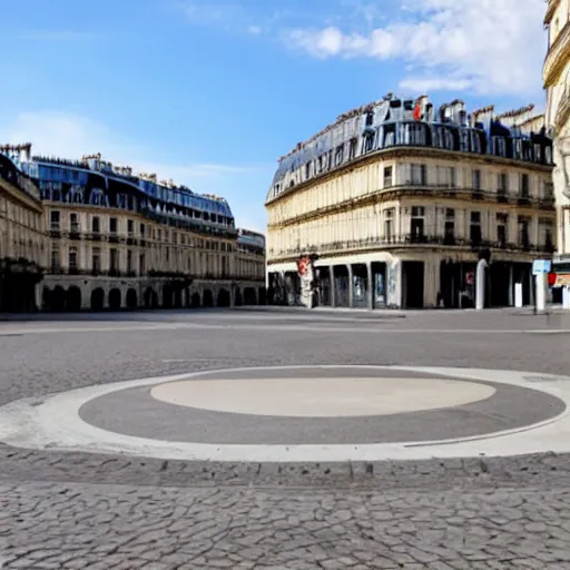 Image similar to an empty place de la contrescarpe in paris in the year 2 0 2 0