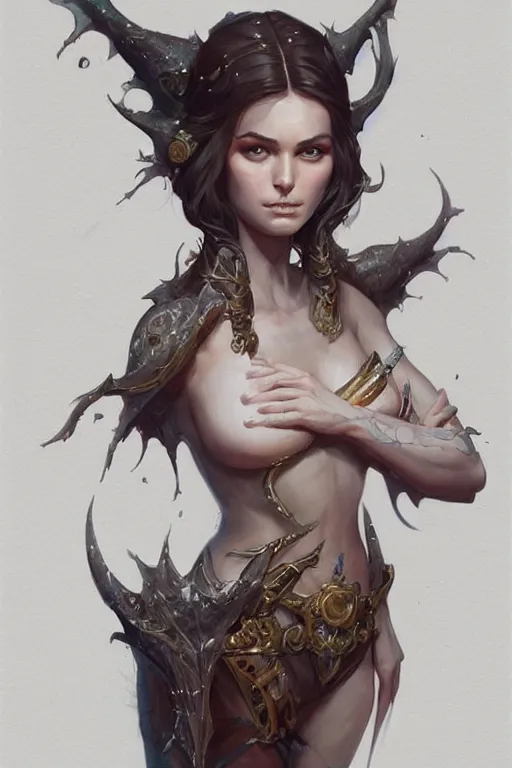 Image similar to full body portrait of an girl, d & d, fantasy, intricate, elegant, highly detailed, digital painting, artstation, concept art, smooth, sharp focus, illustration, art by artgerm and greg rutkowski and peter mohrbacher