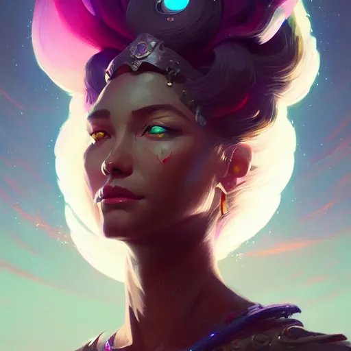 Image similar to a beautiful portrait of a beautiful deity, westword concept art by pete mohrbacher and guweiz and ilya kuvshinov, digital art, highly detailed, intricate, sharp focus, trending on artstation hq, deviantart, unreal engine 5, 4 k uhd image