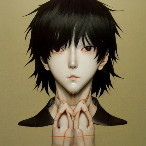 Prompt: prompt : photorealistic 3 d render of persona soft light portrait painted by takato yamamoto, mecha accessories parts and broken, random objects around, otaku gangasta, inspired by fables, realistic face, smooth face feature, intricate oil painting, high detail, sharp high detail, manga and anime 2 0 0 0