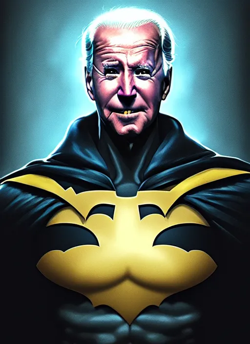 Prompt: portrait of joe biden as robin from batman, intricate, elegant, glowing lights, highly detailed, digital painting, artstation, concept art, sharp focus, illustration, art by wlop, mars ravelo and greg rutkowski