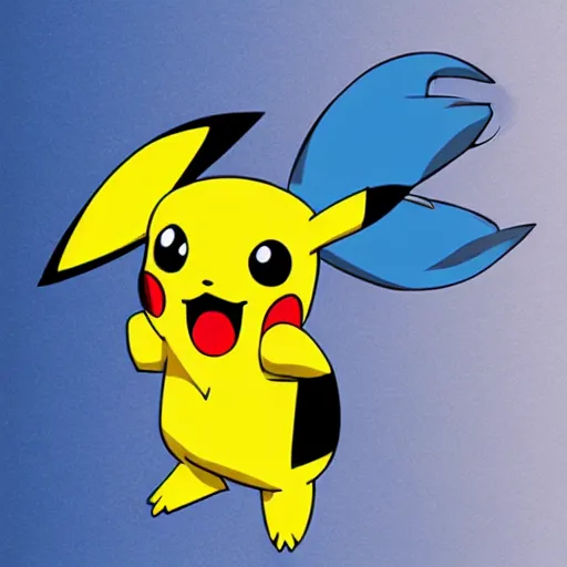 Image similar to pikachu as megaman, hyperrealistic l-1024 w-1024