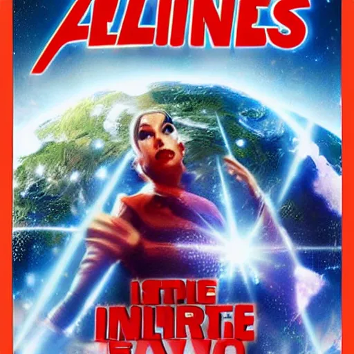 Image similar to alines invading earth, cinema poster, futuristic style