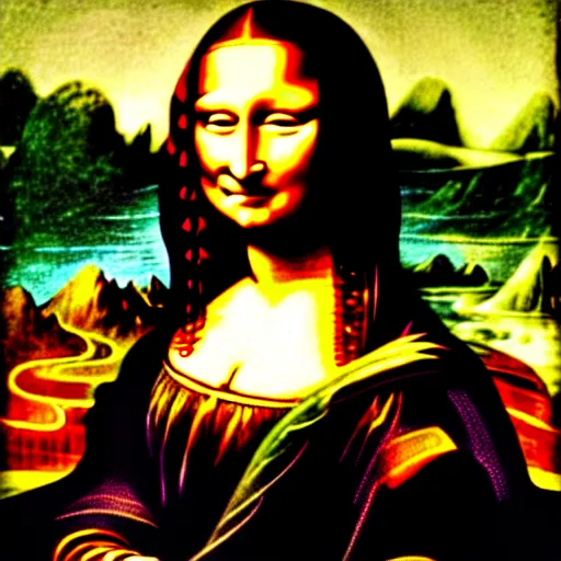 Image similar to graphic illustration, creative design, mona lisa as medusa, biopunk, francis bacon, highly detailed, hunter s thompson, concept art