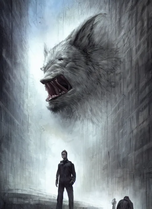 Image similar to 8 k concept art from the modern werewolf thriller anthology miniseries / first changes /, by david mattingly and jason harkness and samuel araya and michael whelan and dave mckean. realistic matte painting with photorealistic hdr lighting. composition and layout inspired by christopher mckinney and anka zhuravleva and jordan hoffne.