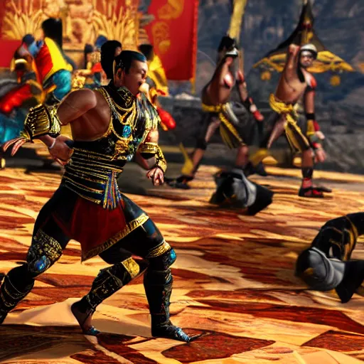 Prompt: Vajiralongkorn in Mortal Kombat XII, 4k, detailed,