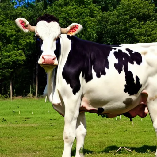Prompt: Holstein Cow Centaur
