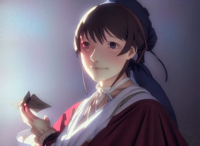 Image similar to florence nightingale, crimean war hospital, 1 8 5 4, delicate features finely detailed perfect art, gapmoe yandere grimdark, trending on pixiv fanbox, painted by greg rutkowski makoto shinkai takashi takeuchi studio ghibli