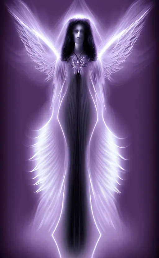 Prompt: Angel knight gothic girl made of Fractal flame,