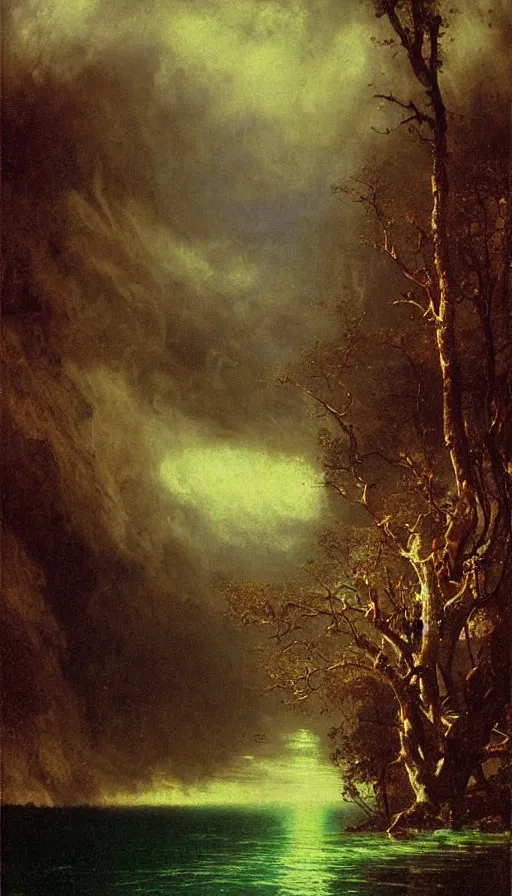 Image similar to rage, by albert bierstadt,