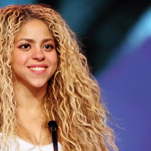 Prompt: Shakira stealing a lot of money