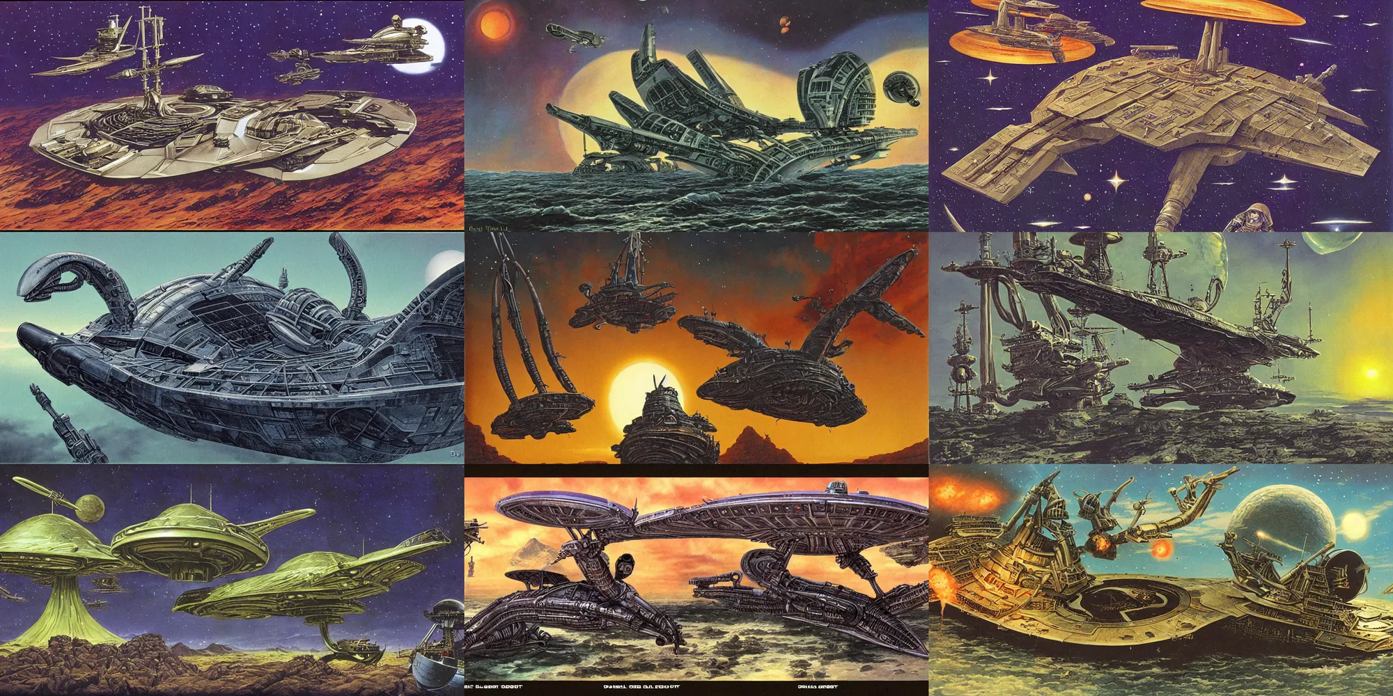 Prompt: alien scout ship by darrell k. sweet