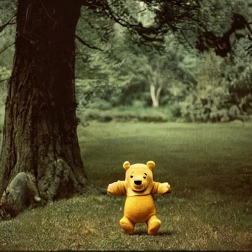 Prompt: candid portrait photograph of winnie the pooh by annie leibovitz