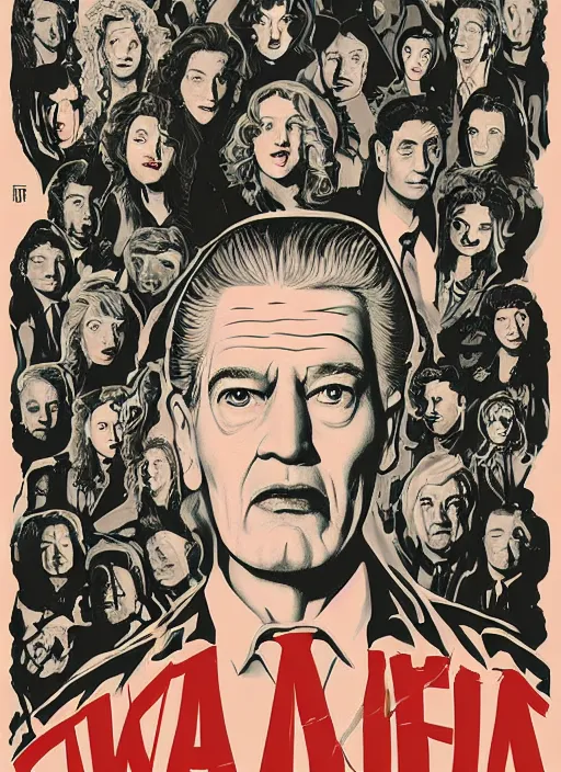 Image similar to twin peaks movie poster art by matthew joseph peak