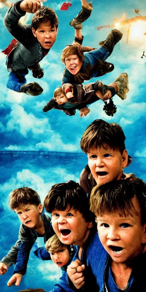 Image similar to movie poster for the new goonies movie