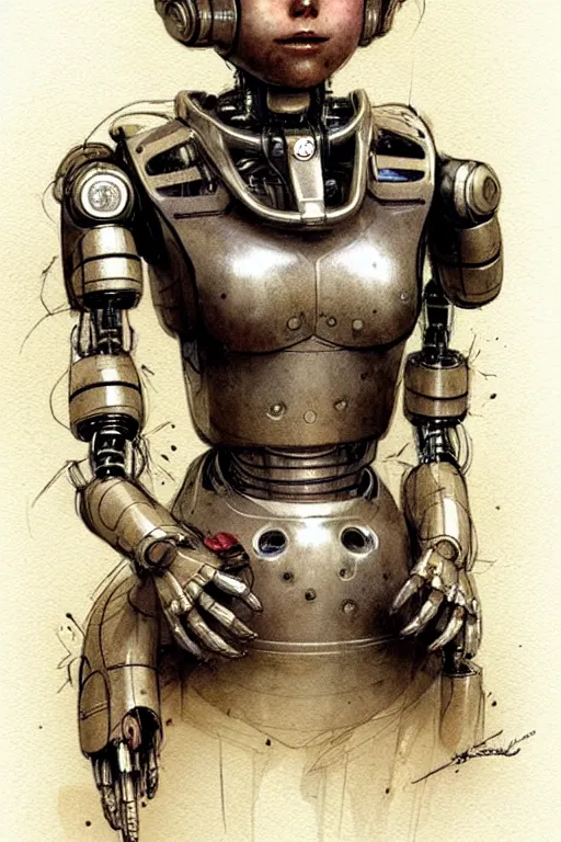 Prompt: female humanoid robot by jean - baptiste monge