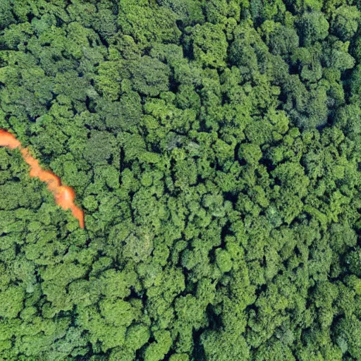 Prompt: aerial hd photographs of an uncontacted tribe from the amazon