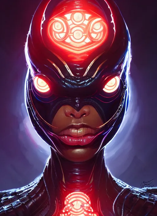 Prompt: portrait of apex legends venom, intricate, elegant, glowing lights, highly detailed, digital painting, artstation, glamor pose, concept art, smooth, sharp focus, illustration, art by artgerm and greg rutkowski, artey freytag