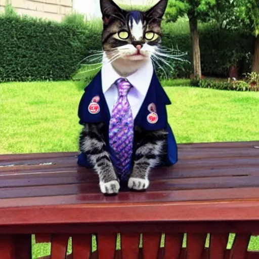 Image similar to photo of a cat wearing a buisness suit