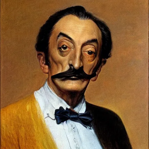 Image similar to portrait of Salvador Dali in the style of Eugene de Blaas