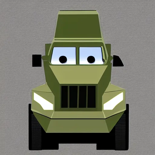 Prompt: HIMARS in the style of Cars by Pixar