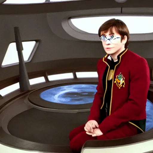 Image similar to captain harry potter on the starship enterprise