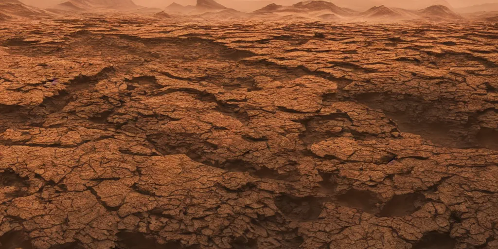 Prompt: Gorgeous landscape photo of an alien terrain on a unknown planet