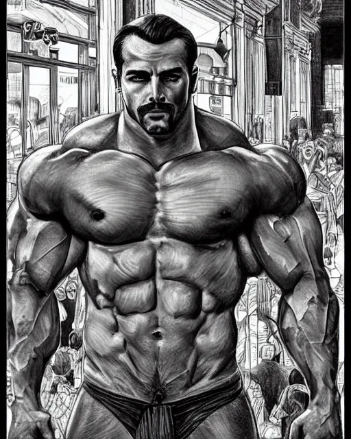 Prompt: gigachad luigi bodybuilder in starbucks by ilya kuvshinov, ernest khalimov body by krista sudmalis, super mario bros symmetrical face concept art, hyper realistic, intricate, elegent, highly detailed, digital painting, concept art, smooth, sharp, focus, illustration, art by artgerm and greg rutkowski and alphonse mucha, artstation