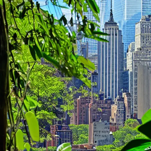 Image similar to view of New York from the jungle