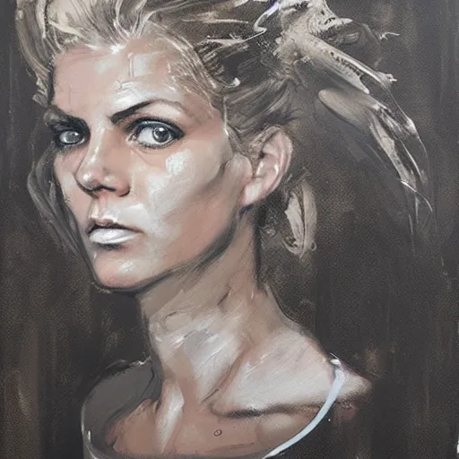 Prompt: portrait of maxima, artwork by guy denning and charlie bowater,