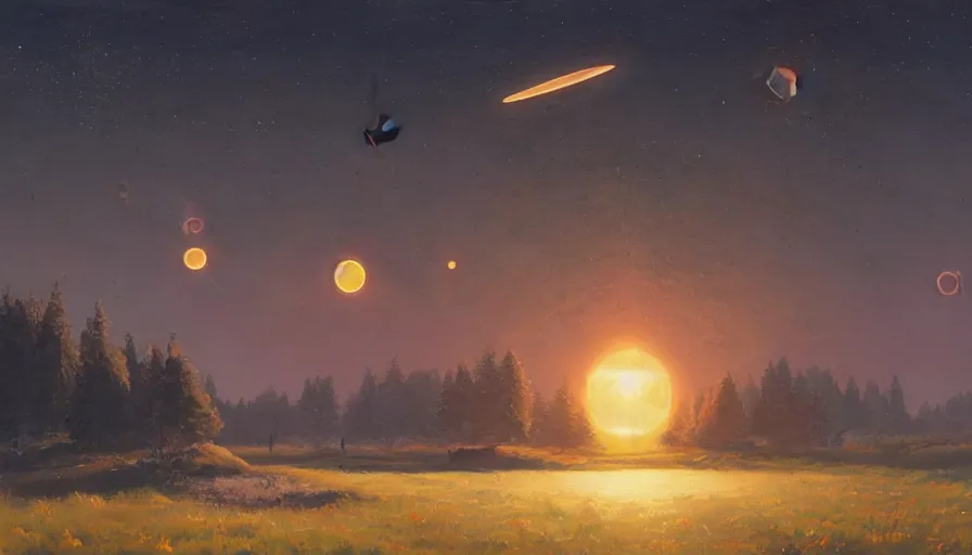 Image similar to hexagonal solar sail floating in space, sun, earth, simon stalenhag