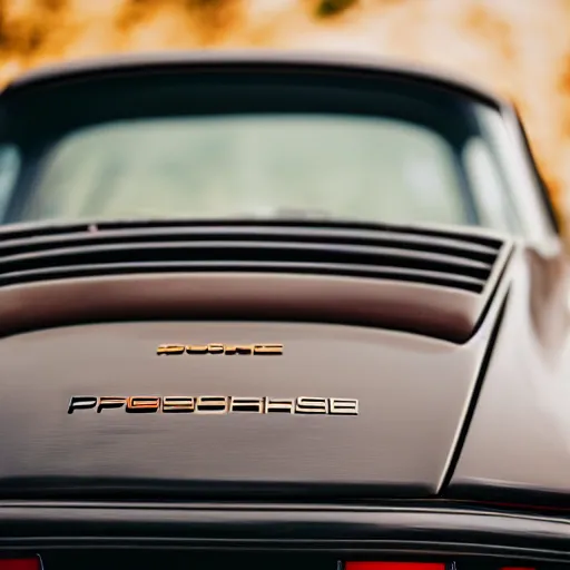 Image similar to close up photo of a porsche 9 1 1 9 6 4, cinematic, shallow dof, 3 5 mm, 4 k, macro