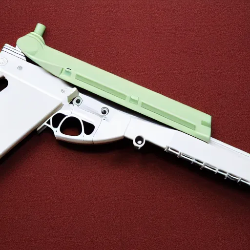 Prompt: AK-47 Nerf gun, product photo, white background