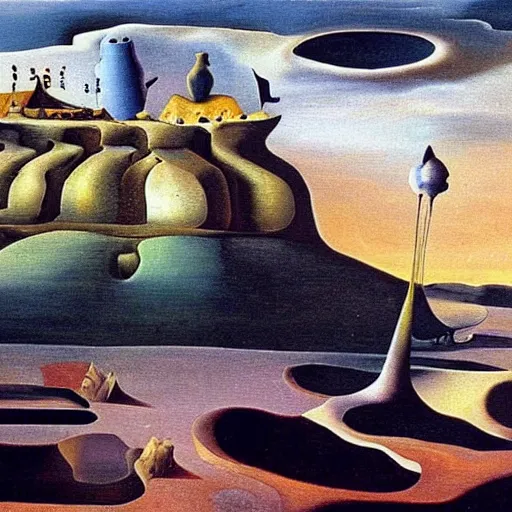 Prompt: A screenshot from Minas Terith, extra detailed, oil painting by Salvador Dali