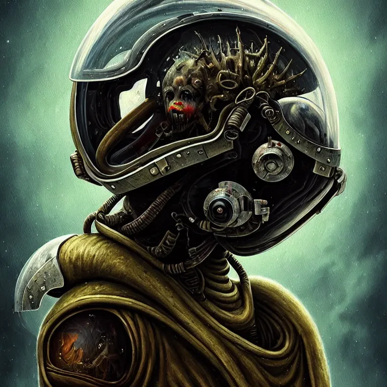 Image similar to epic professional digital art of tormented astronaut in helmet, painted,, terror, leesha hannigan, wayne haag, reyna rochin, ignacio fernandez rios, mark ryden, iris van herpen, best on artstation, best on cgsociety, epic, stunning, gorgeous, much wow, cinematic, masterpiece