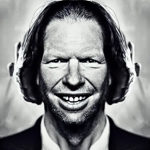 Image similar to “ aphex twin is agent smith from the matrix smiling, portrait cinematic photography award winning ”