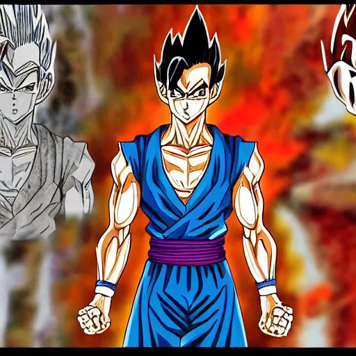 Image similar to gohan, manga art style