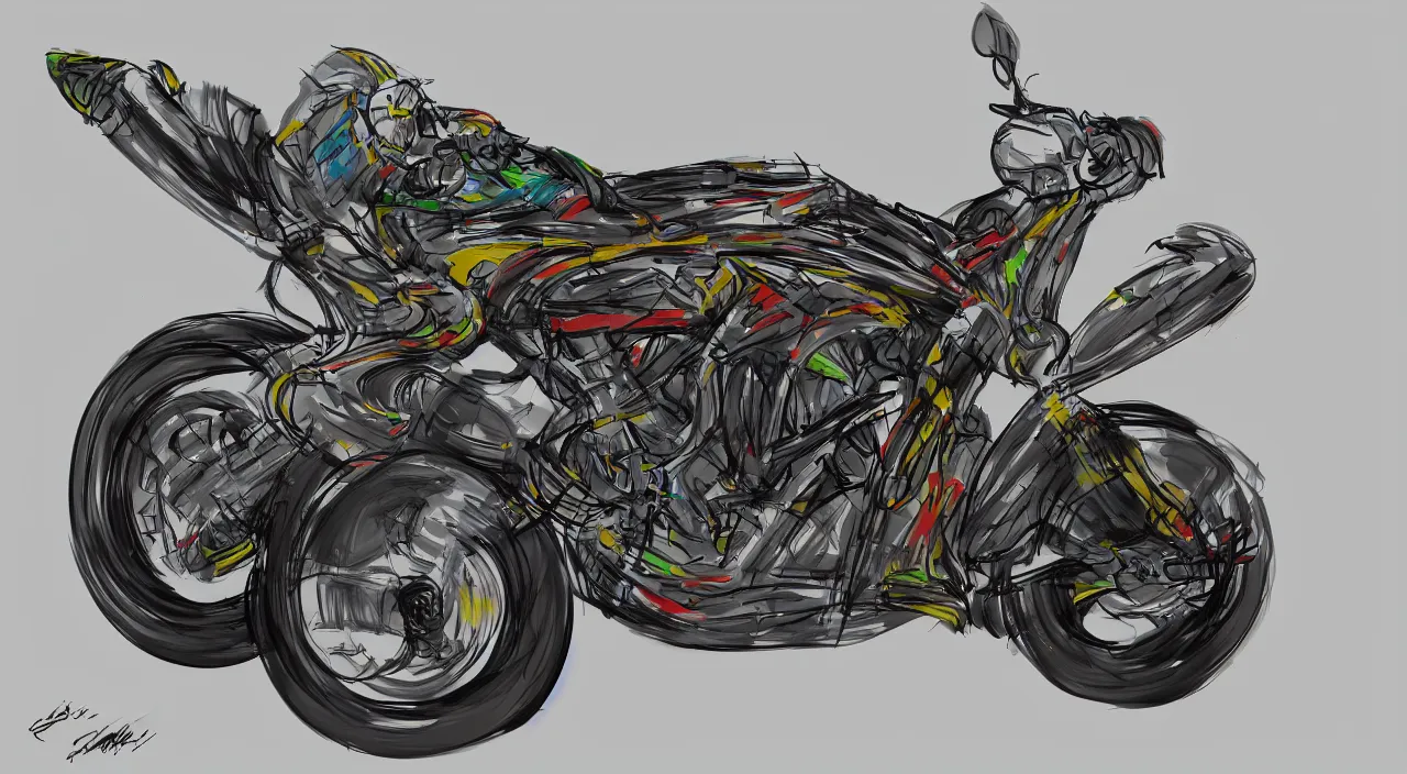 Prompt: concept art of an race motorcycle, high detail, high definition, 8k