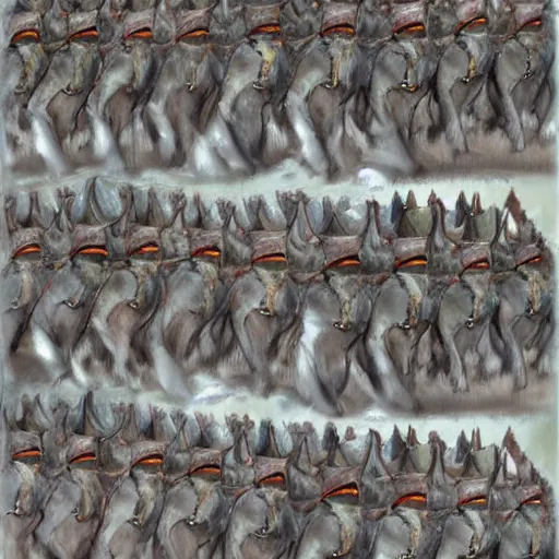 Image similar to professional art of an army of armored foxes, epic, narnia style, highly detailed, high quality, HD, 8K, award-winning