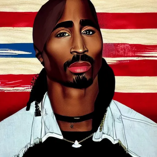 Image similar to if tupac was a woman