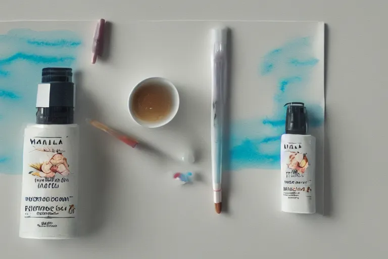 Image similar to vanilla relaxation, film photography watercolored misty artstation 8k