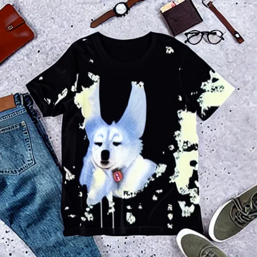 Image similar to samoyed graphic on t - shirt