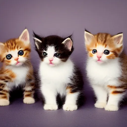 Image similar to cute kittens, studio photo