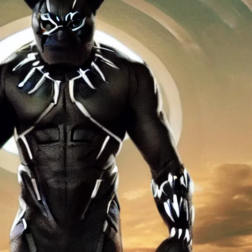 Image similar to robin williams as black panther