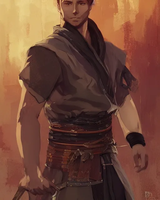 Prompt: an anime portrait of jensen ackles as a beautiful man wearing a kimono from skyrim, by stanley artgerm lau, wlop, rossdraws, james jean, andrei riabovitchev, marc simonetti, and sakimichan, trending on artstation