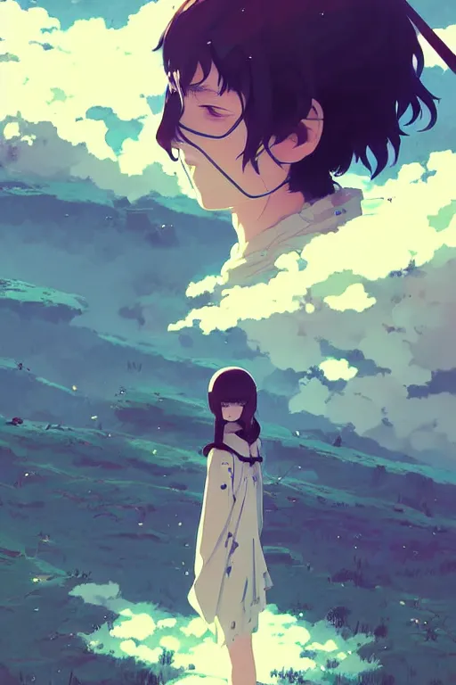 Image similar to portrait of a medieval mech by ilya kuvshinov, cloudy sky background lush landscape ln illustration concept art anime key visual trending pixiv by victo ngai fanbox by greg rutkowski makoto shinkai takashi takeuchi studio ghibli