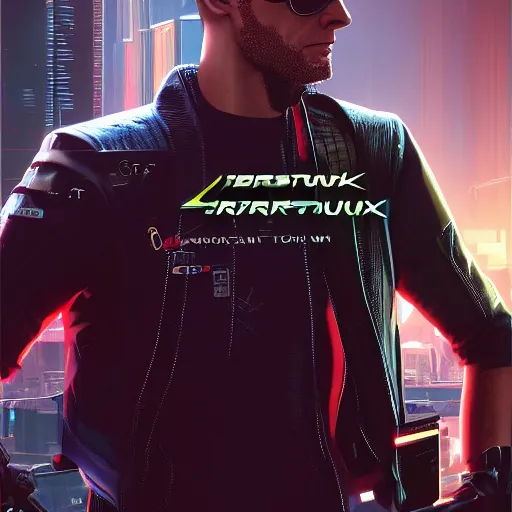 Image similar to nick bostrom portrait in cyberpunk 2 0 7 7 cp 2 0 7 7 3 8 4 0 x 2 1 6 0