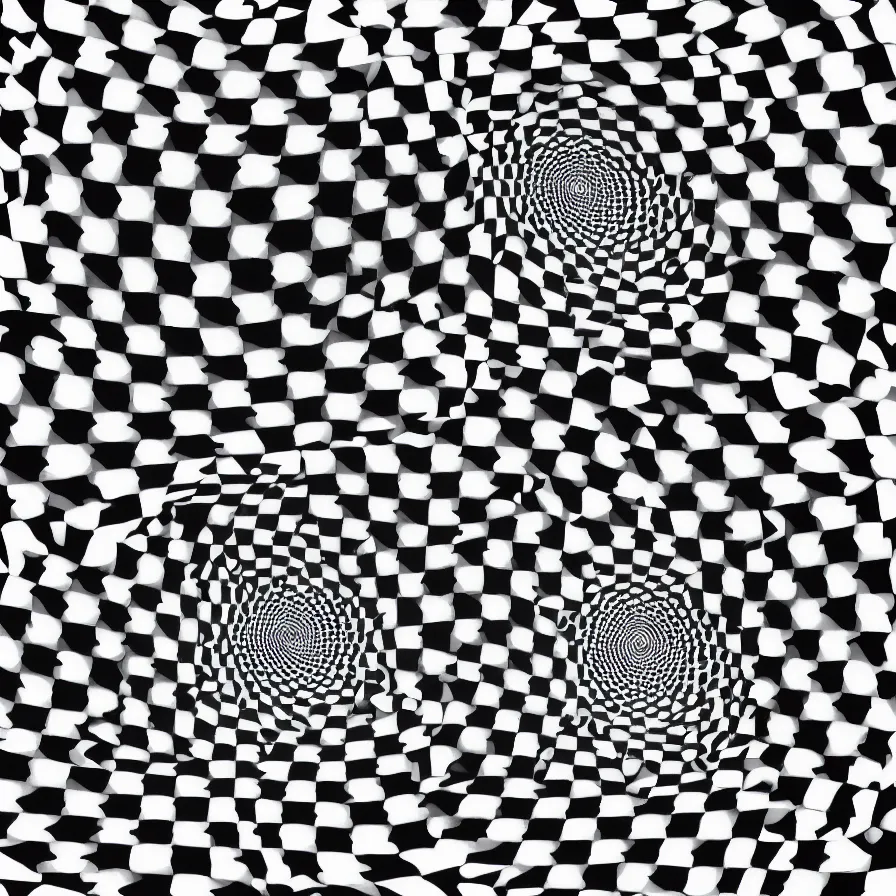 Image similar to optical illusion by victor vasarely, benoit b. mandelbrot, op art, illusion