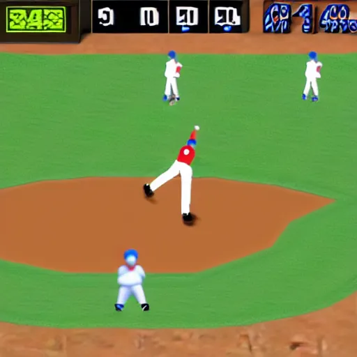 Image similar to screenshot of an isometric nintendo 6 4 baseball game