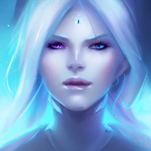 Image similar to Queen of Ice and storm, digital painting, artstation, concept art, smooth, sharp focus, illustration, outlined art, soft light, cinematic,